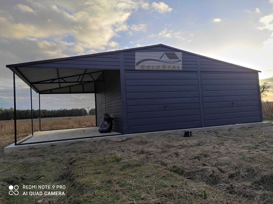 Garaż blaszany drewnopodobny 6x6, 6x5, 4x6, 7x6, 4x5, 3x5, 9x6, 7x7