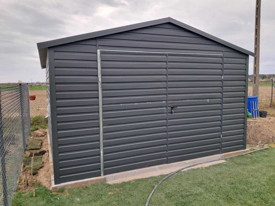 Garaż blaszany 4x5. Wzmocniony PROFILAMI. Producent. SZYBKA REALIZACJ