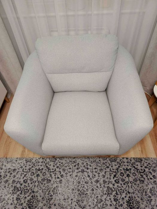 Fotel i Sofa 2,5 osobowa, szara - TROMSO (agata meble)