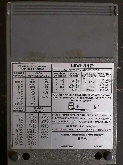 Multimetry Era m.in. UM-112