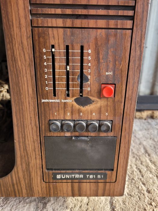 Telewizor stary zabytkowy prl unitra t61 51 obudowa