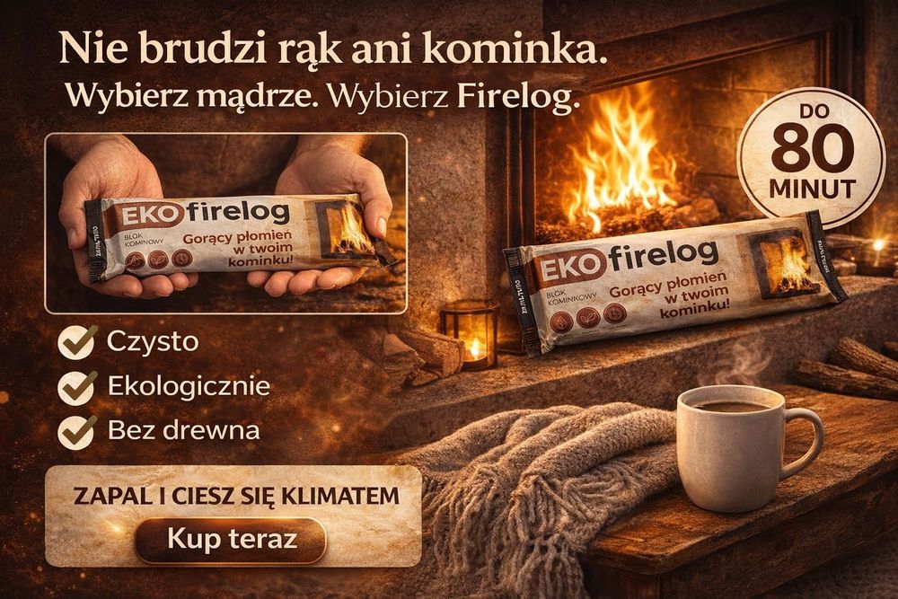 Drewno podpałka do kominka w jednym – blok kominkowy 12 sztuk
