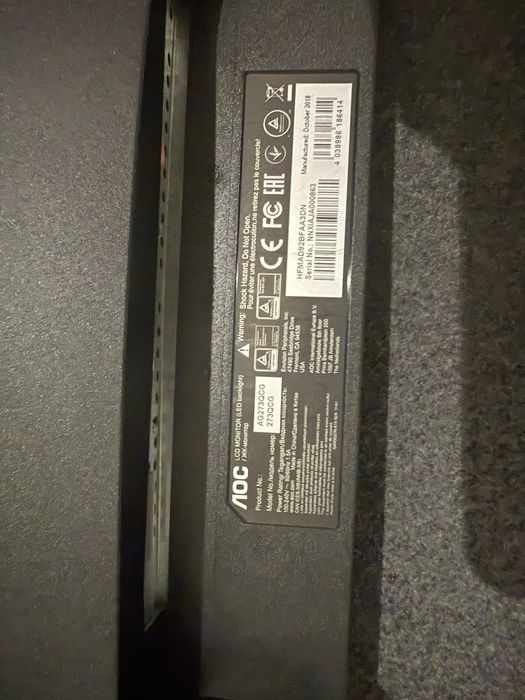 Monitor AOC AGON AG273QCG Curved