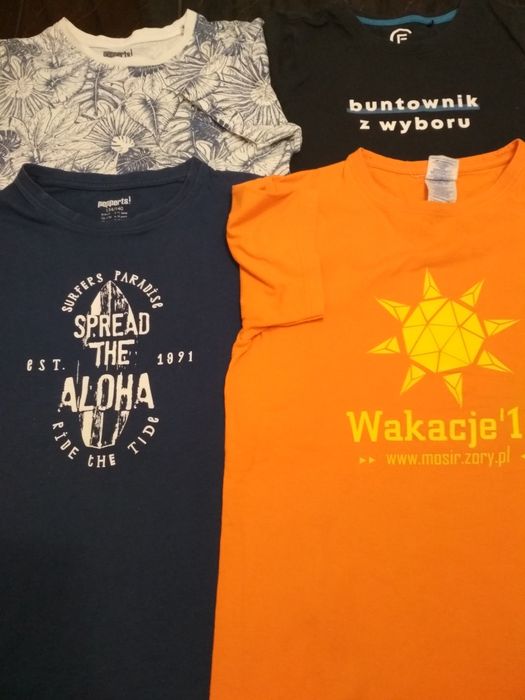 Koszulki /t-shirty chłopięce r 134/140 (wymiary).