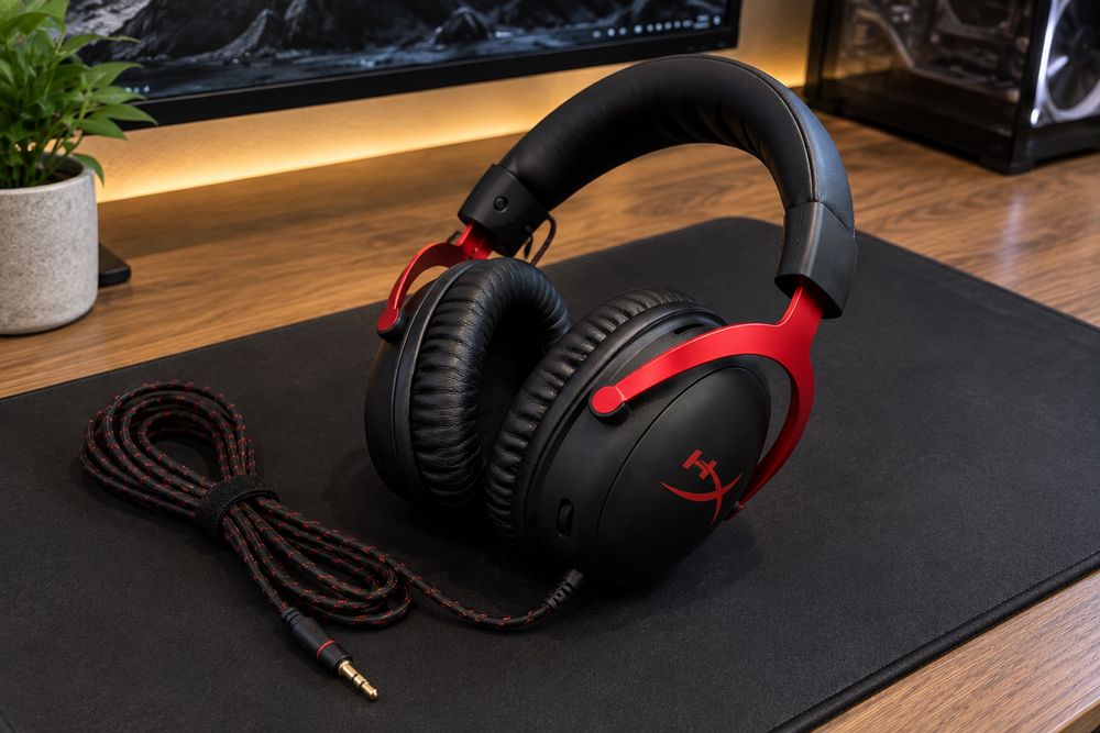 HyperX Cloud III (Cloud 3) — ігрові навушники, Black/Red