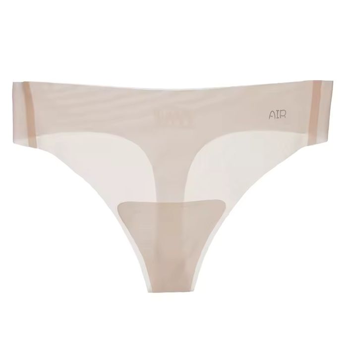 Majtki stringi przewiewne ultracienkie damskie nylonowe cieliste