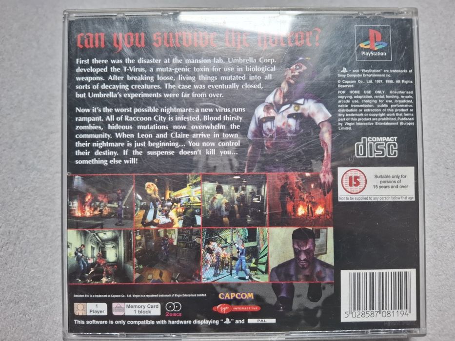 Gra Resident Evil 2 ANG na Playstation PS1 PSX