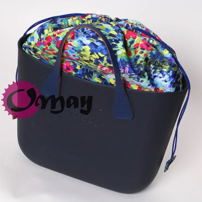 Organizer Worek do OBAG STANDARD kwiaty chabrowy różowy komin VIP OMAY