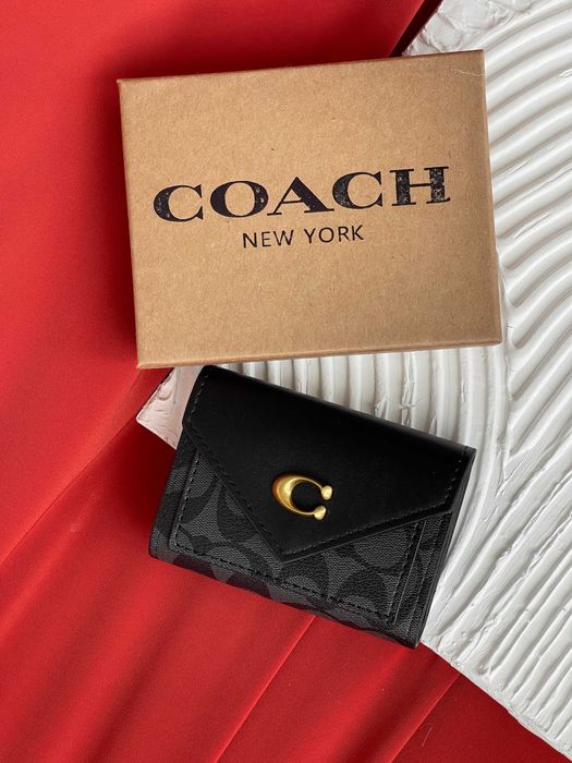 Кошелек женский Coach маленький Коуч конверт мини
