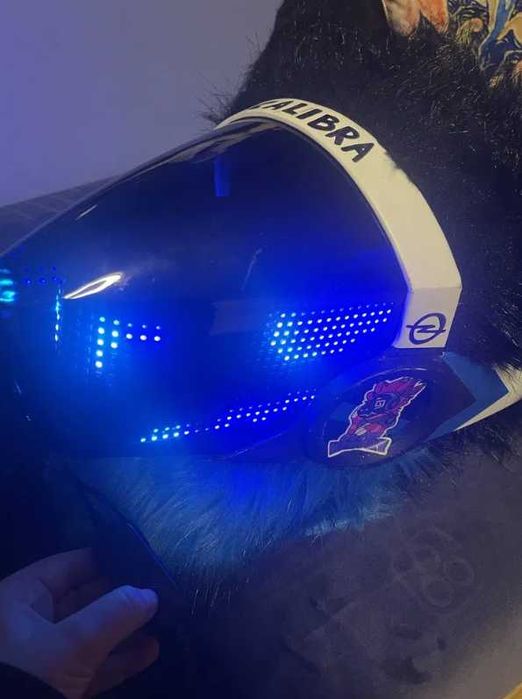 Protogen Maska Furry Fursuit cosplay led