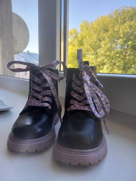 Зимові черевички шкіряні