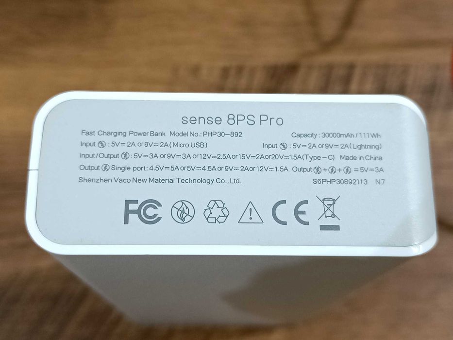 powerbank 30W, 30000mAh Romoss Sense 8PS Pro Павербанк
