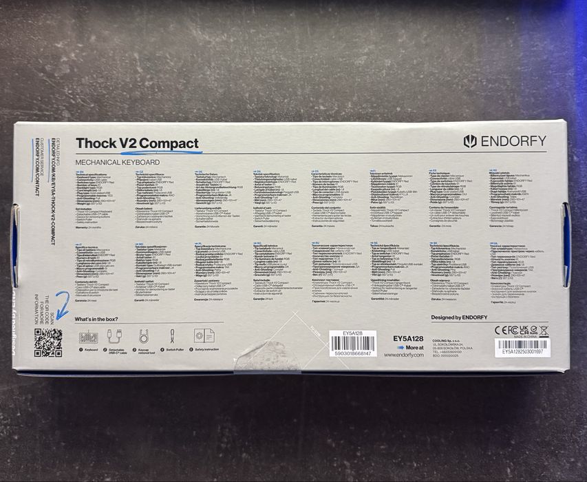 Klawiatura Endorfy Thock V2 Compact – mechaniczna klawiatura 60% Red