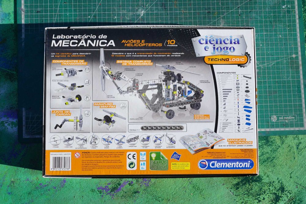 Kit montagem Clementoni 10 modelos "Aviões e Helicópteros"
