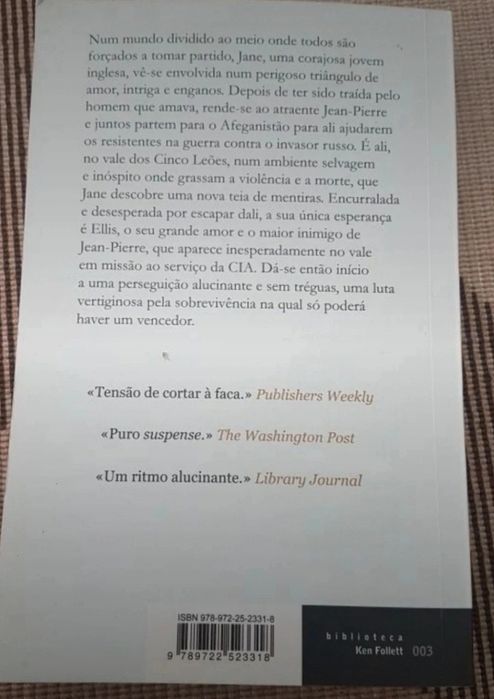 Livro O Vale dos Cinco Leões - Ken Follet