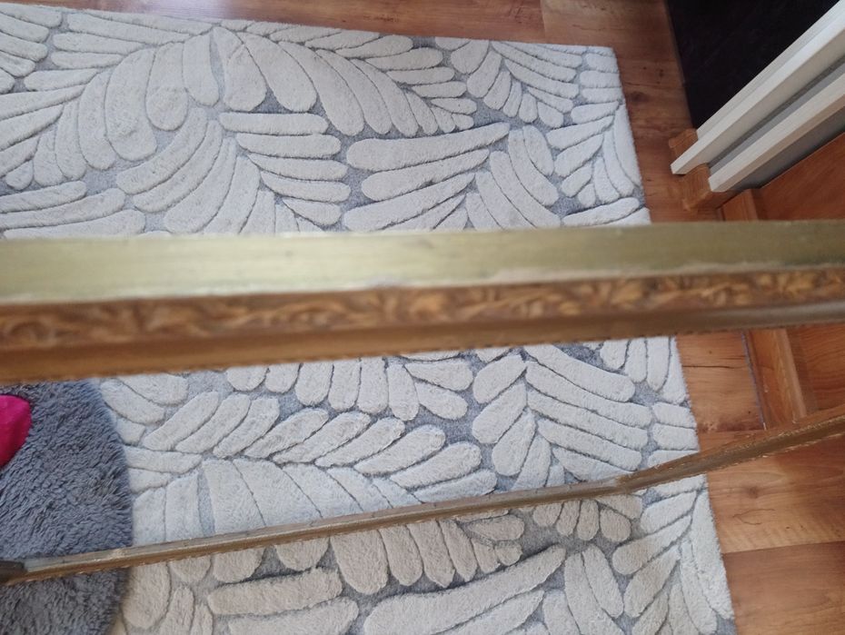 duża rama do obrazu, odnowiona, złota