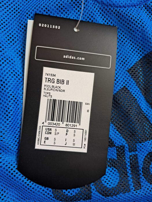 Манішка тренувальна adidas синя