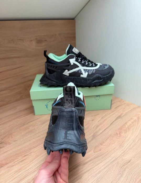 Кросівки OFF White 1000 odsy Green чорні з зеленим кросівки офвайт одс