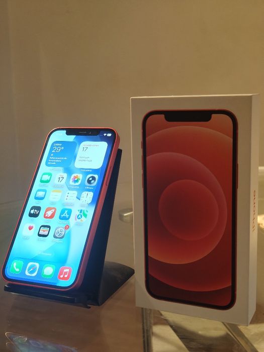 iPhone 12 64GB Vermelho (DESBLOQUEADO) + Cabo de Carregamento Rápido