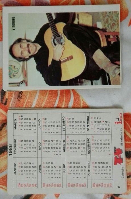 Cromos/calendários antigos