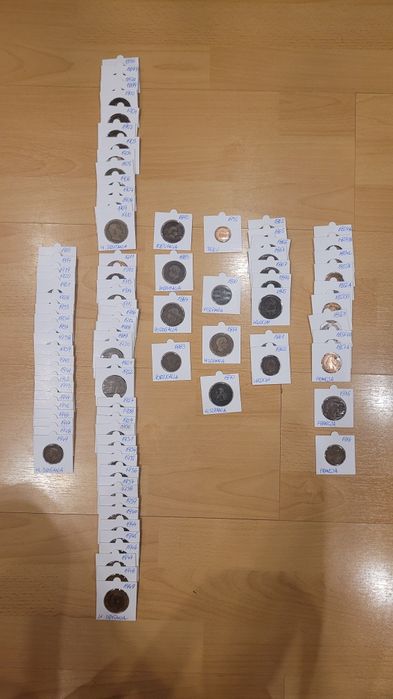 Zestaw monet.Kolekcja monet.