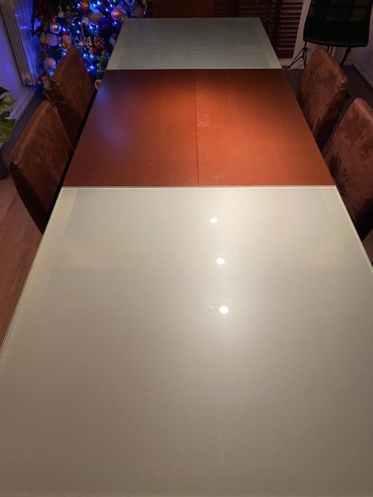 Mesa de sala e cadeiras Ligne roses