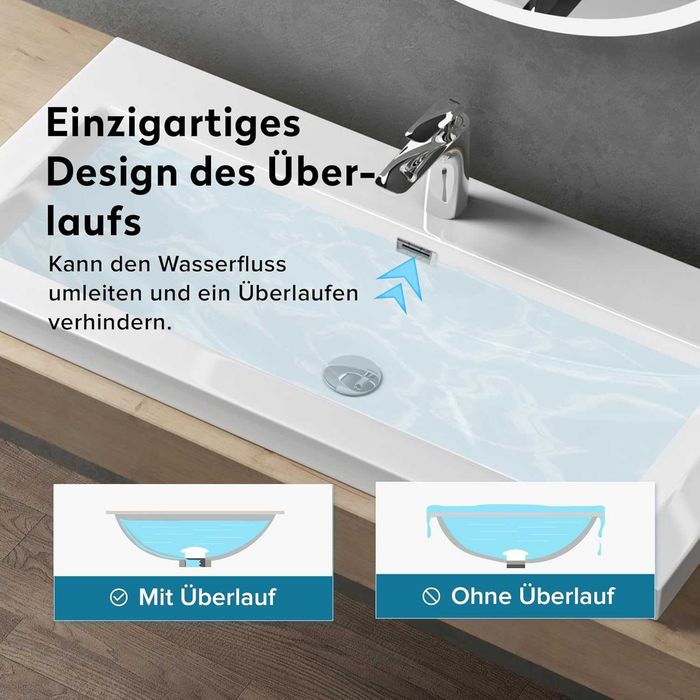 Nowa umywalka nablatowa / zlew / marmur / 100x48/ sanitaria !K651!