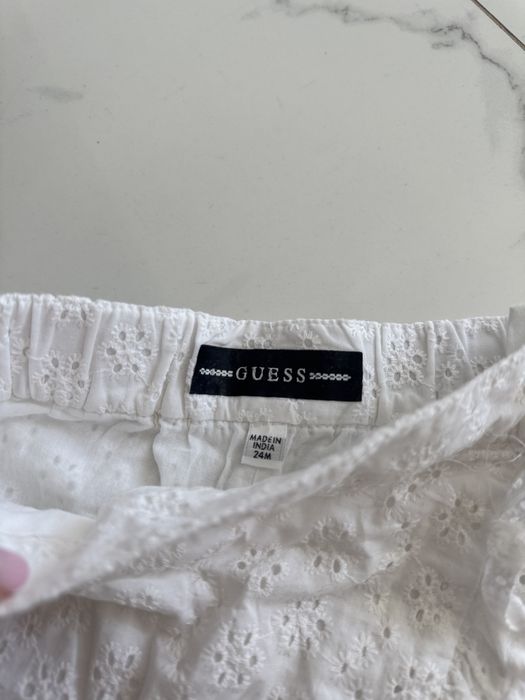 Spodniczka spodenki 92 24 msc guess biala boho azurowa