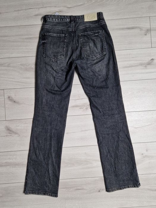 Czarne jeansy Stradivarius D98 r Straight leg