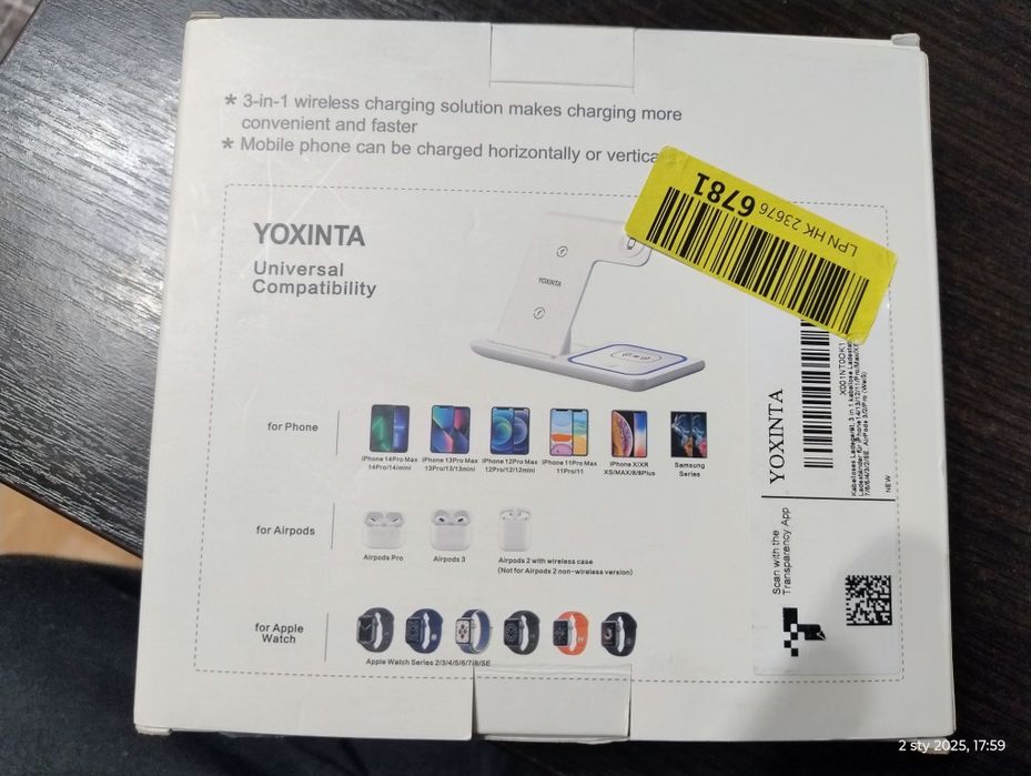 Bezprzewodowa stacja ładowania 3W1 YOXINTA