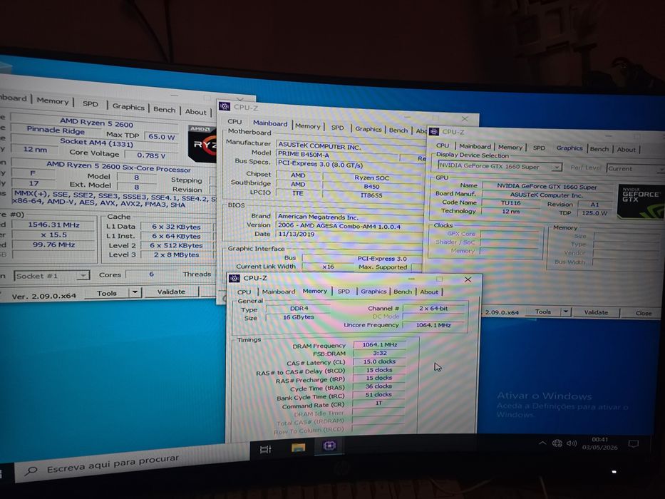 PREÇO ate sábado 18 horas GAMING COM TUDO INCLUIDO, Ryzen 6 cores, 1660 super nvidia, 16gb ram, pack periféricos novos