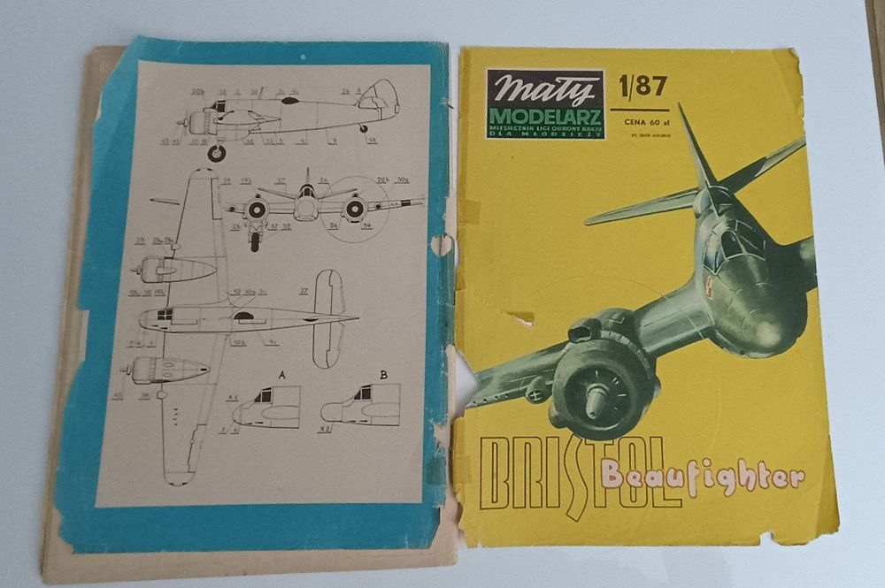 Mały Modelarz 1/1987 – Bristol Beaufighter Mk VI F (Arkusze bdb!)