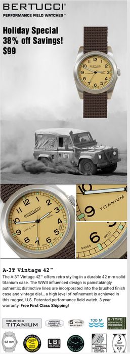 Часы Bertucci A-3T Титан