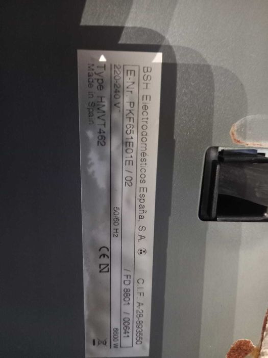 Placa Vitroceramica Bosch usada (PKF651E01/02)