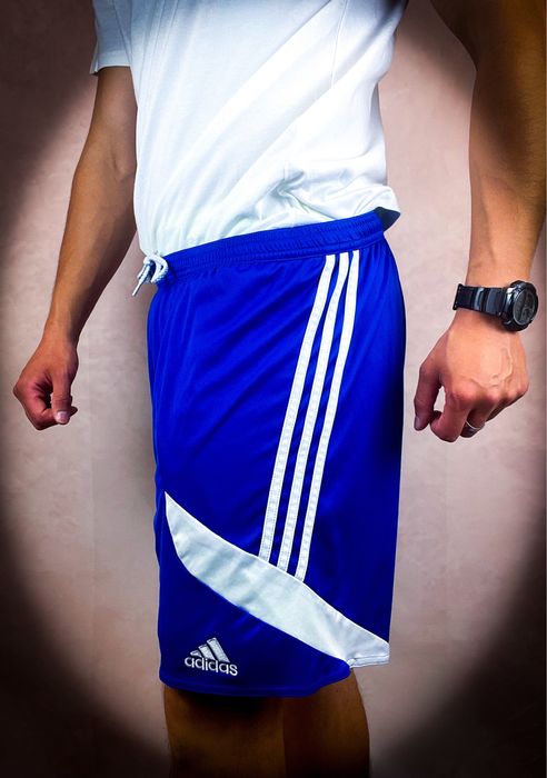 (L) Adidas Niebieskie Męskie Sportowe Szorty do Biegania Spodenki
