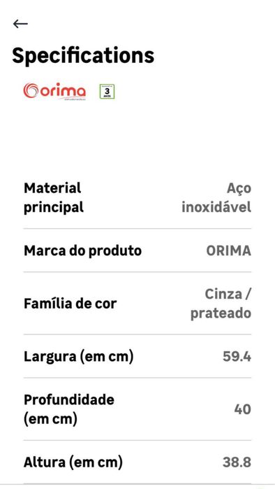 Microondas NOVO  Orima
