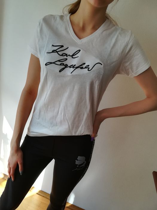 Spodnie leginsy Karl Lagerfeld koszulka t-shirt gratis