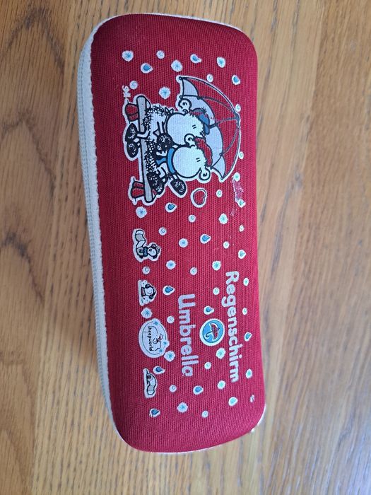 Parasolka nici czerwon biała