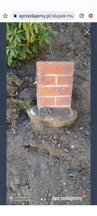 słupek murek z klinkieru klinkierowy ozdobny 2 sztuki