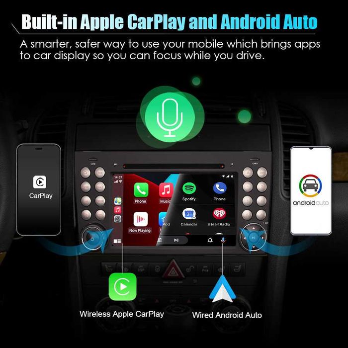 Auto-rádio 2 din android 14 para Mercedes SLK R171