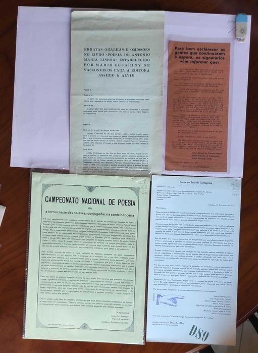 Manifestos + Plaquetes + Catálogos + Folhas Volantes (vária)