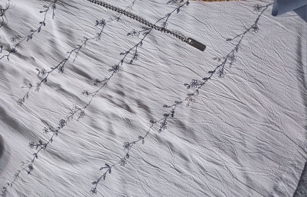 Sukienka haft kwiatuszki len wiosenna letnia wakacyjna