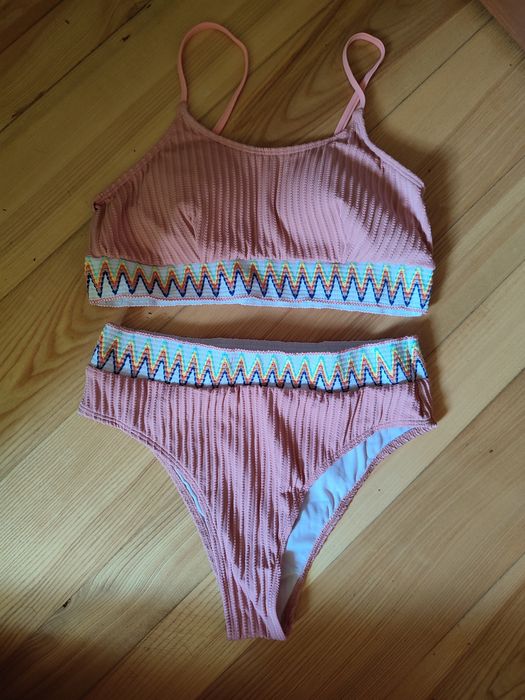 Strój kąpielowy dwuczęściowy bikini wysoki stan
