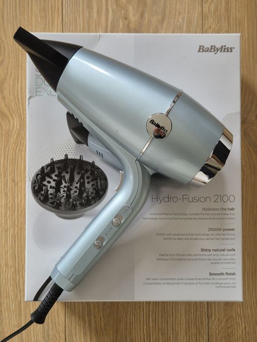 Suszarka BaByliss Hydro-Fusion 2100W | Komplet z dyfuzorem | Sprawna