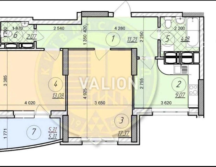 2-кімнатна квартира за адресою вул. Шимановського (площа 62 м²) - Atlanta.ua - фото 3