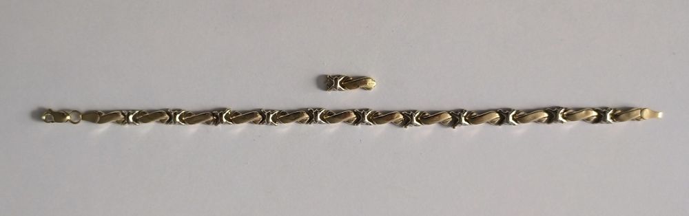 Bransoletka ze złota, cudna złota bransoletka, pr. 585, 18cm