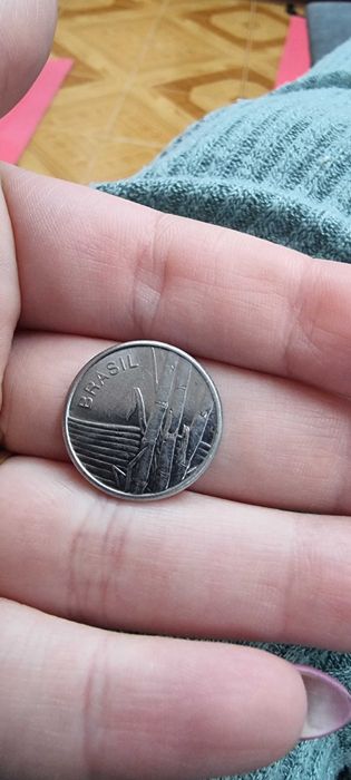 1 moeda cruzeiro cana de açúcar