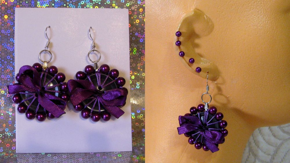 Ozdobne kolczyki ręcznie robione