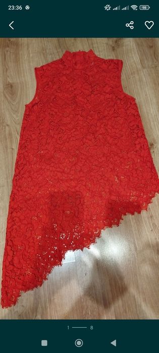 Bluzka bluzeczka damska 38 M H&M asymetryczna koronkowa