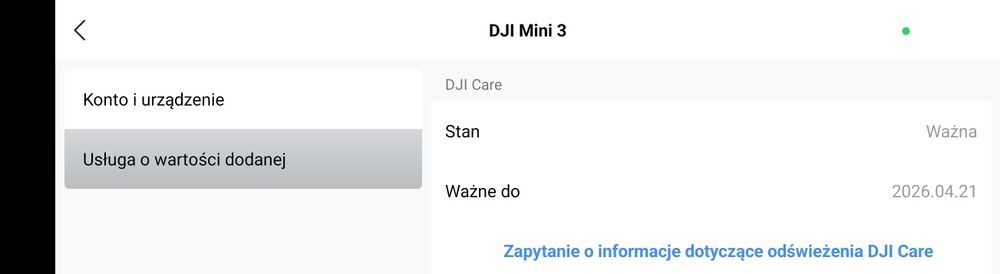 Dron dji mini 3, dwie baterie  + care